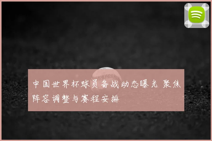中国世界杯球员备战动态曝光 聚焦阵容调整与赛程安排